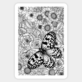 The paper kite garden Sticker